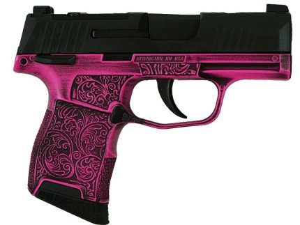 Sig Sauer P365 Exclusive "Pink Filigree" Handgun 9mm Luger 10rd Magazine(2) 3.1" Barrel Manual Safety X-RAY 3 Sights Optic Ready