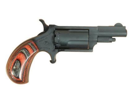 NAA 22M Mini Revolver Handgun .22 Magnum 5rd Capacity 1.625" Barrel Grey Cerakote with Red & Black Checkerd Grips
