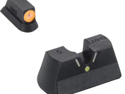 Meprolight Hyper Bright V-Sight Fixed Pistol Set for CZ 75/85/97/SP01 Green with Orange Front