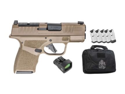 SPRINGFIELD ARMORY HELLCAT GEAR UP PKG OSP 9MM FDE 3" 4-11RD 1-13RD CT-1500, RANGE BAG