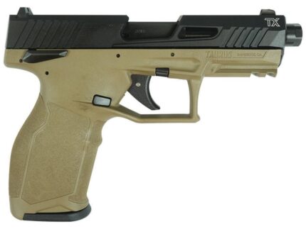 Taurus 2TX22 Handgun .22 LR 10(2)rd Magazines 4.6" Threaded Barrel Black Slide/FDE Frame