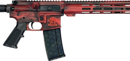 GLFA AR15 BATTLEWORN 223 WYLDE - 16" NIT BBL LIPSTICK RED
