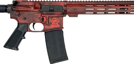 GLFA AR15 BATTLEWORN 223 WYLDE - 16" S/S BBL LIPSTICK RED