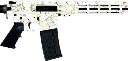 GLFA AR15 SPLATTER 223 WYLDE - 16" NIT BBL WHITE