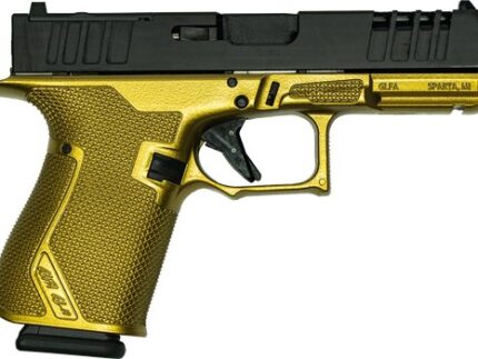 GLFA 19 STRIKER 9MM 4" 15 SHOT - BLACK SLIDE GALAXY GOLD FRAME