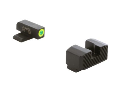 Ameriglo Green Tritium LumiGreen Outline Front Black Serrated Rear Hellcat Standard