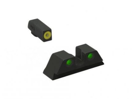 Meprolight ML41230 Hyper-Bright Yellow Ring Front/Green Rear Sights for Kimber 1911 Suppressed Models