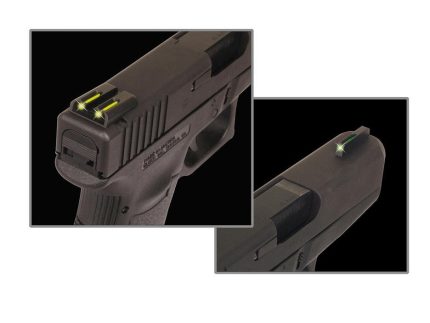 Truglo TFO Tritium/Fiber-Optic Day/Night Sights Fits Sig #8 Front/#8 Rear - Front Green/Rear Yellow