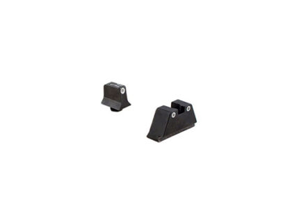 SUPPRESSOR/OPTIC HEIGHT SIGHTS - GLOCK LARGE FRAMES, FRONT WHITE OUTLINE/GREEN TRITIUM, REAR BLACK OUTLINE/GREEN TRITIUM
