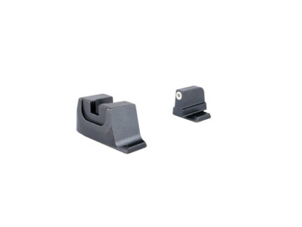 SUPPRESSOR/OPTIC HEIGHT SIGHTS - M&P C.O.R.E., FRONT WHITE OUTLINE/GREEN TRITIUM, REAR METAL