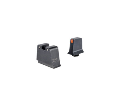 SUPPRESSOR/OPTIC HEIGHT SIGHTS - GLOCK SLIM FRAMES, FRONT ORANGE OUT/GREEN TRIT, REAR BLACK OUT/GREEN TRIT