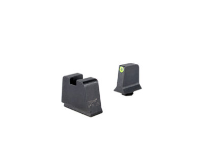 SUPPRESSOR/OPTIC HEIGHT SIGHTS - GLOCK SLIM FRAMES, FRONT YELLOW OUTLINE/GREEN TRITIUM, REAR METAL