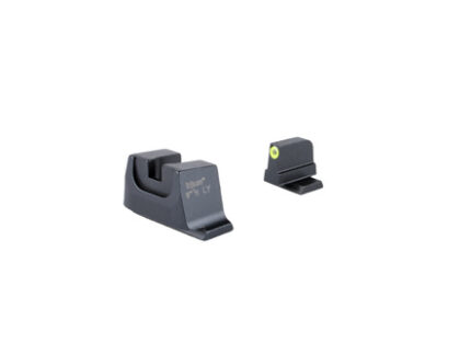 SUPPRESSOR/OPTIC HEIGHT SIGHTS - M&P C.O.R.E., FRONT YELLOW OUTLINE/GREEN TRITIUM, REAR METAL
