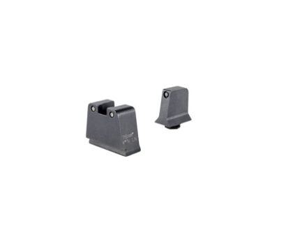 SUPPRESSOR / OPTIC HEIGHT SIGHTS - GLOCK SLIM FRAME, FRONT BLACK OUT/GREEN TRIT, REAR BLACK OUT/GREEN TRIT