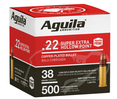 AGUILA 22LR HOLLOW PNT 38G CPHP 500RD BOX 4 PER CS