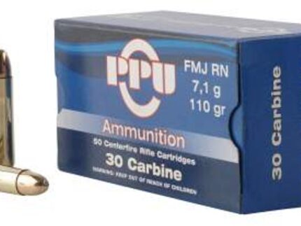 PPU 30 CARBINE FMJ 110GR 50RD BOX 10 BOXES PER CASE