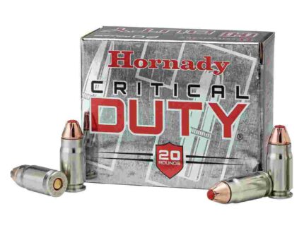 HORNADY CRITICAL DUTY 9MM+P LUGER 124GR 25RD BX 250RD CASE