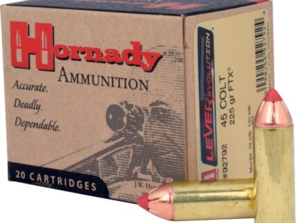 HORNADY LEVERREVOLUTION 45COLT 225GR FTX 20RD BX 200RD CASE