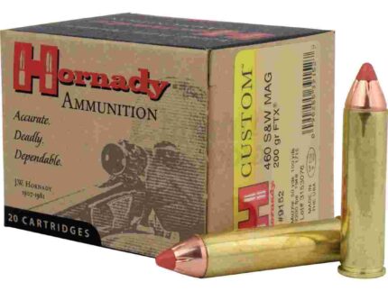 HORNADY CUSTOM 460 S&W 200GR FTX 20RD BX 200RD CASE