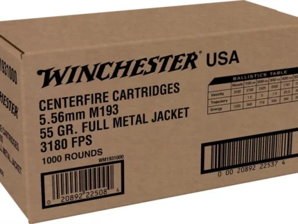 WINCHESTER 5.56 MM M193 55 FMJ WIN LC 1000RD 1000 RD/BX 1 BX/CS
