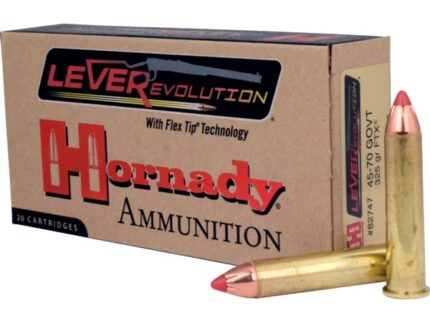 HORNADY LEVERREVOLUTION 45-70 GOVT 325GR FTX 20RD BX 200RD CASE