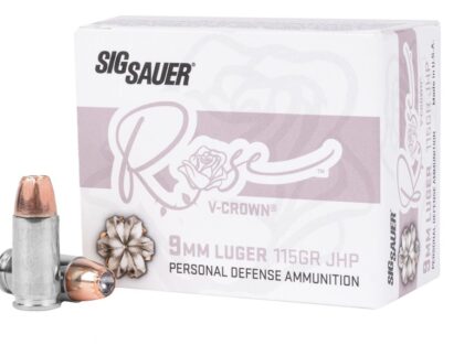 SIG SAUER V-CROWN ROSE 9MM 115G JHP 20RD BX 200RD CASE