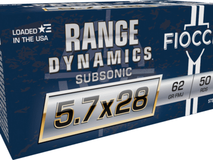FIOCCHI 5.7X28 RANGE DYNAMICS SUBSONIC 62G 50RD BX 500RD CS