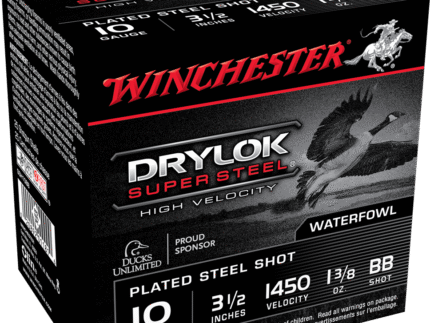 WINCHESTER DRYLOK SUPER STEEL 10G 31/2 13/8 BB 25RD BX 250RD CASE
