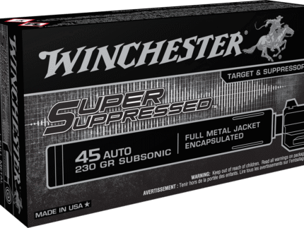 WINCHESTER SUPPRESSED 45ACP 230GR FMJ 50RD BX