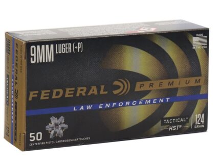 FEDERAL PREM 9MM+P 124GR HST 50RD BX 1000RD CASE