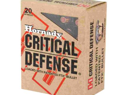 HORNADY CRITICAL DEFENSE 40S&W 165GR FTX 20RD BX 200RD CASE
