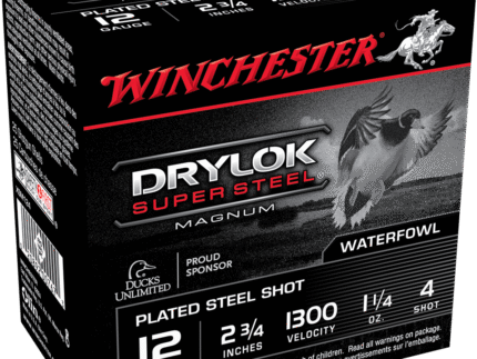 WINCHESTER DRYLOK STL MAG 12G 2-3/4' #4 1-1/4OZ 25RDS