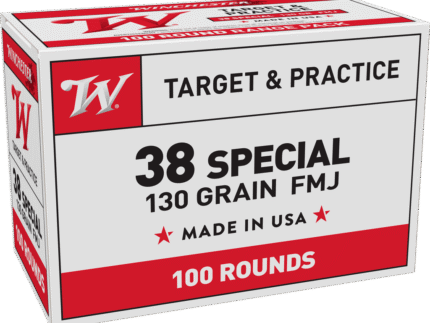 WINCHESTER USA 38SPL 130GR FMJ 100RD BX