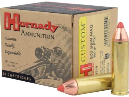 HORNADY CUSTOM 500S&W 300GR FTX 20RD BX 200RD CASE