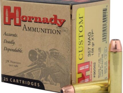 HORNADY CUSTOM 357MAG 158GR XTP 25RD BX 250RD CASE