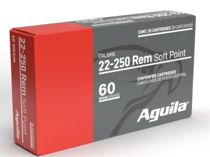 AGUILA 22-250 REM 60GR INTERLOCK BTSP 20RD BX 10 BOXES PER CASE