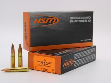 HSM AMMO 300 AAC 220GR HPBT SUB 20RD BOX 25 BOXES PER CASE