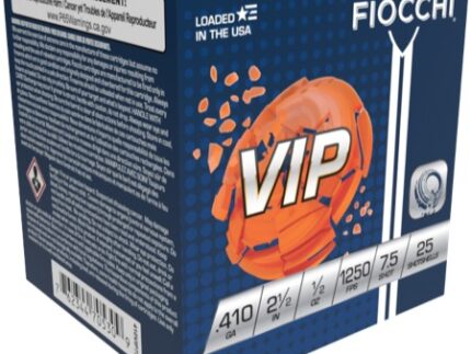 FIOCCHI VIP 410G 2.5" 1/2OZ 7.5SHT 1250FPS 25RD BX 250RD CS