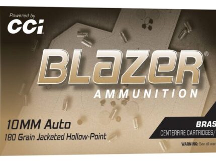 CCI 10MM AUTO 180 GR BLAZER BRASS JHP 50 RD/BX 10 BX/CS