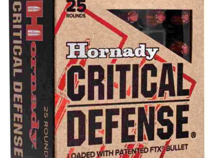 HORNADY CRITICAL DEFENSE 357FED MAG 80G FTX 25RDBX 250RD CASE