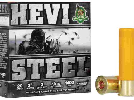 HEVI-SHOT HEVI-STEEL 20GA 3IN 7/8OZ #2 25 RD/BX 10 BX/CS