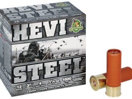 HEVI-SHOT HEVI-STEEL 12GA 3IN 1-1/4OZ #4 25 RD/BX 10 BX/CS