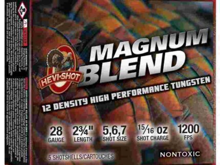 HEVI-SHOT MAGNUM BLEND 28GA 2-3/4IN 15/16OZ #5 #6 #7 5 RD/BX 10 BX/CS