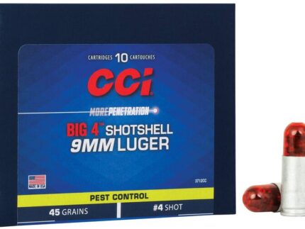 CCI 9MM BIG 4 SHOTSHELL 10 RD/BX 20 BX/CS