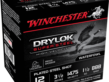 WINCHESTER DRYLOK SUPER STEEL 12 GA 3-1/2" BB HV 1-1/2 OZ 25 RD/BX 10 BX/CS