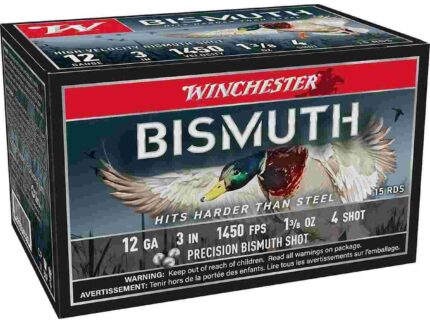 WINCHESTER BISMUTH 12 GA 3" #4  1-3/8OZ 15 RD/BX 10 BX/CS