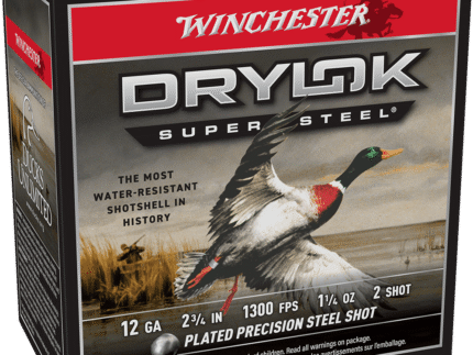 WINCHESTER DRYLOK SUPER STEEL 12 GA 2-3/4" #2  1-1/4 OZ 25 RD/BX 10 BX/CS