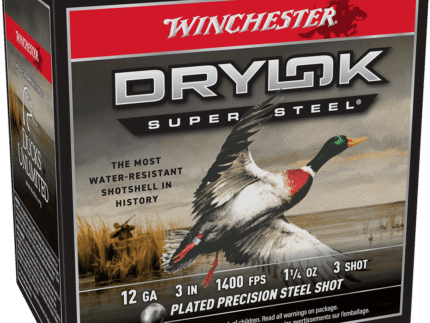 WINCHESTER DRYLOK SUPER STEEL 12 GA 3" #3  1-1/4 OZ 25 RD/BX 10 BX/CS