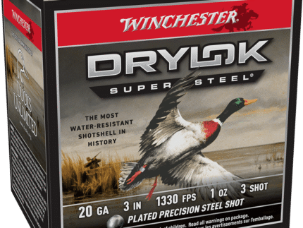 WINCHESTER DRYLOK STEEL 20G 3" 1OZ #3 SHT 25RD BX 250RD CASE