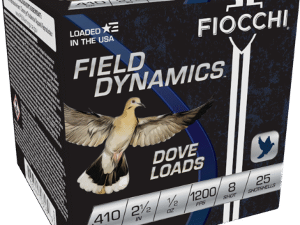 FIOCCHI FIELD DYNAMICS 410 GA 2.5" 1/2OZ #8 SHOT 25RD BX 250RD CASE